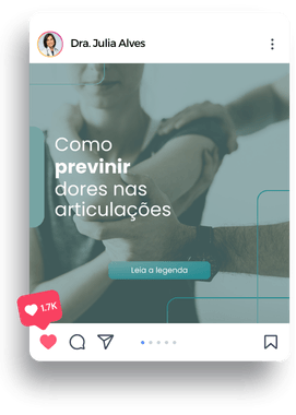 Post da Dra. Julia Alves: como prevenir dores nas articulações