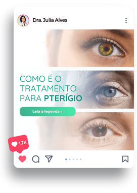 Post da Dra. Julia Alves: como é o tratamento para pterígio
